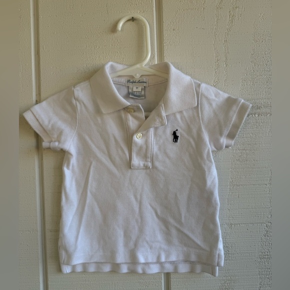Ralph Lauren Other - Ralph Lauren Baby White Polo Shirt Size 9M 100% Cotton